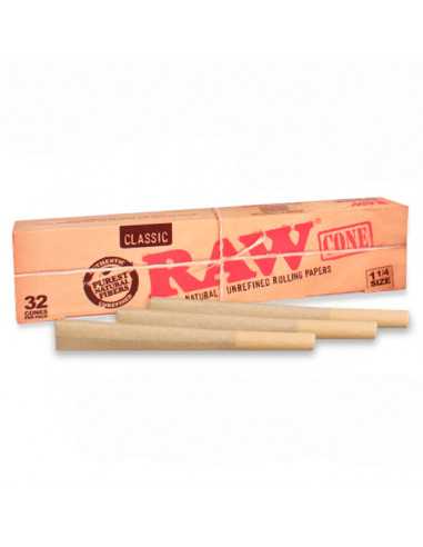 Raw Cones Prerolled Basic 1 1/4 32 uds.